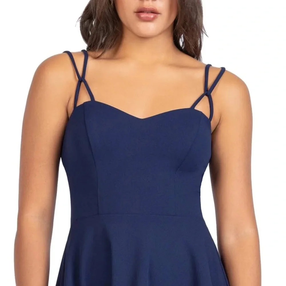 Elegant Navy Blue Women's Dress